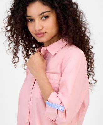 Women's Roll-Tab Button-Front Shirt