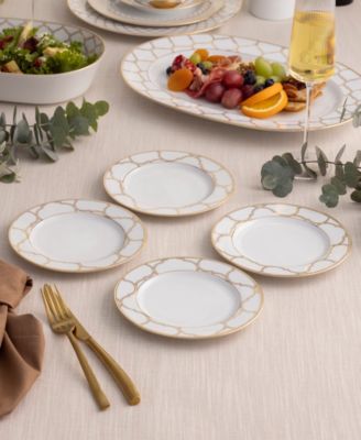 Eternal Palace Gold Set of 4 Bread Butter/Appetizer Plates, 6-1/2"