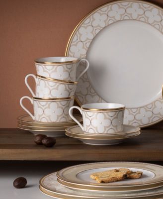 Trefolio Gold Set of 4 Saucers, 6"