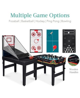 13-in-1 Combo Game Table Set w/ Ping Pong, Foosball, Basketball, Air Hockey, Archery
