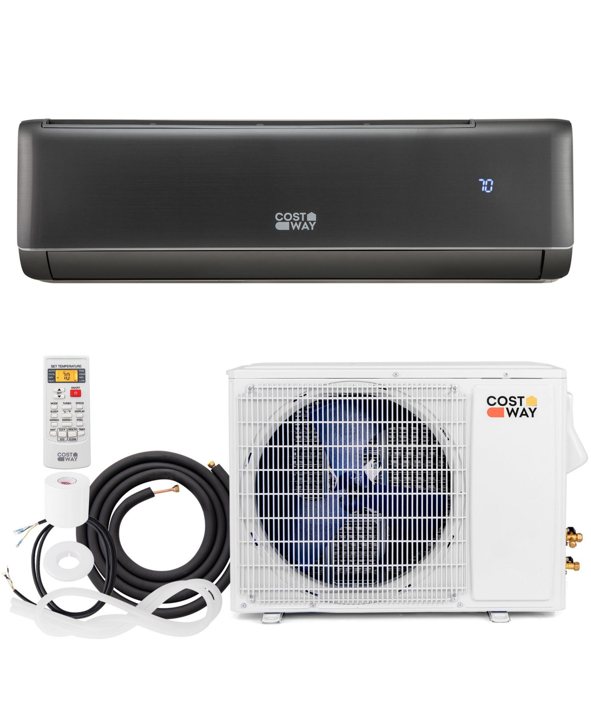 Costway 18000 Btu Enabled Mini Split Air Conditioner & Heater with Heat Pump