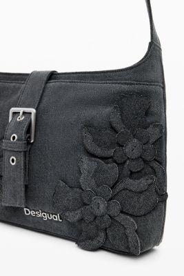 Women's Medium bag with flower appliques