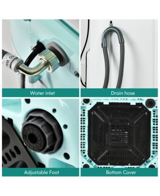 8lbs Portable Fully Automatic Washing Machine W/ Drain Pump