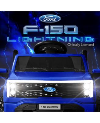 Kids 12V Ride On Car Officially Licensed Ford Lightning Truck w/ Remote, LED Lights