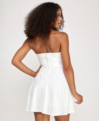 Juniors' Halter Fit & Flare Dress