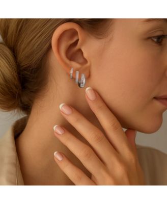 Dainty Huggie Hoop Earrings -3 Pairs