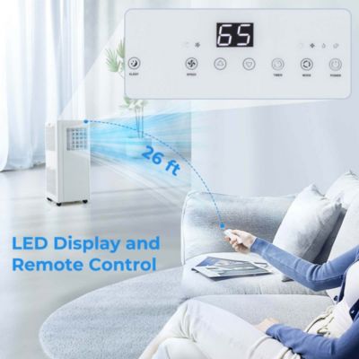 10,000 BTU (ASHRAE) 3-in-1 Portable Air Conditioner with Cooling, Fan & Dehumidifier for Rooms up to 350 Sq Ft