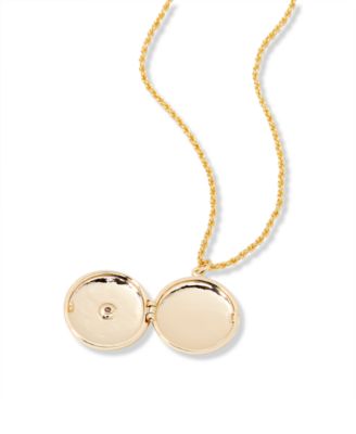 Gold Plated Mel Compass Short Pendant Locket Necklace