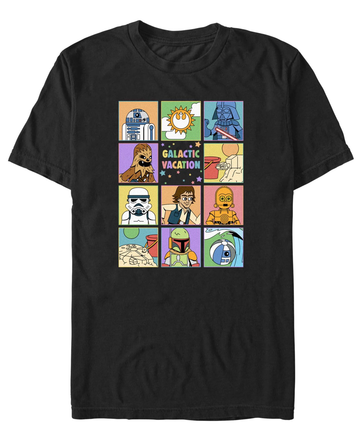 Мужская футболка Star Wars Galactic Vacay Short Sleeve, цвет: Чёрный — фото 1