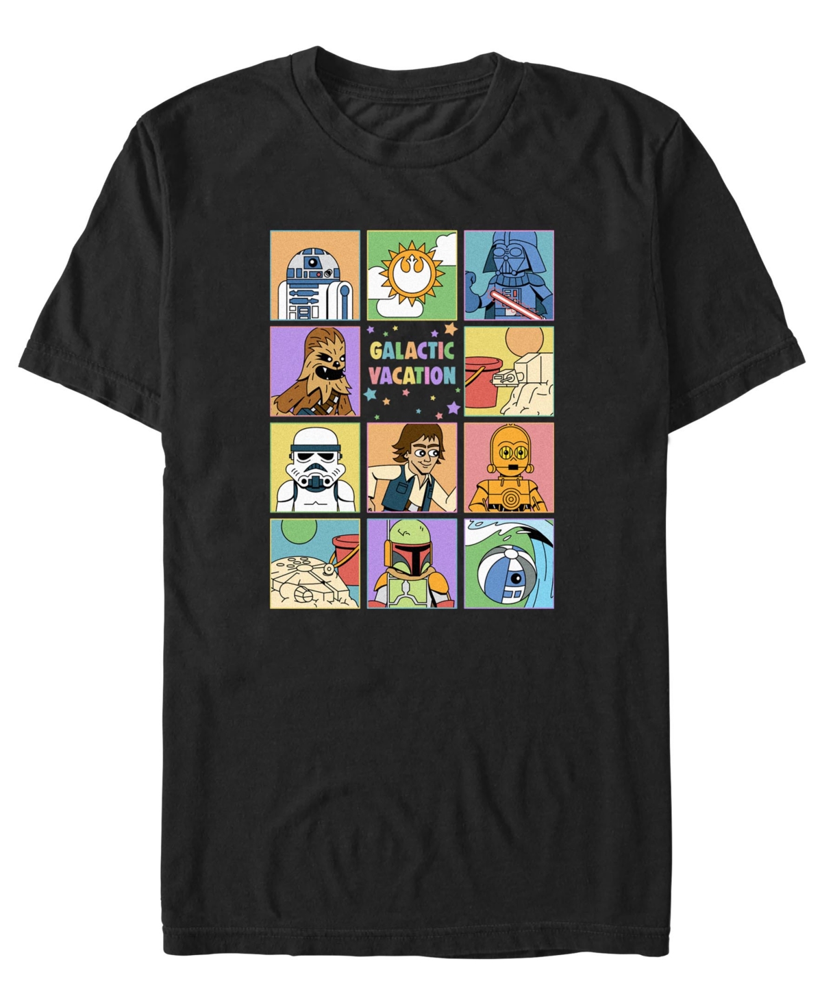 Men's Galactic Vacay Short Sleeve T-Shirt - Black