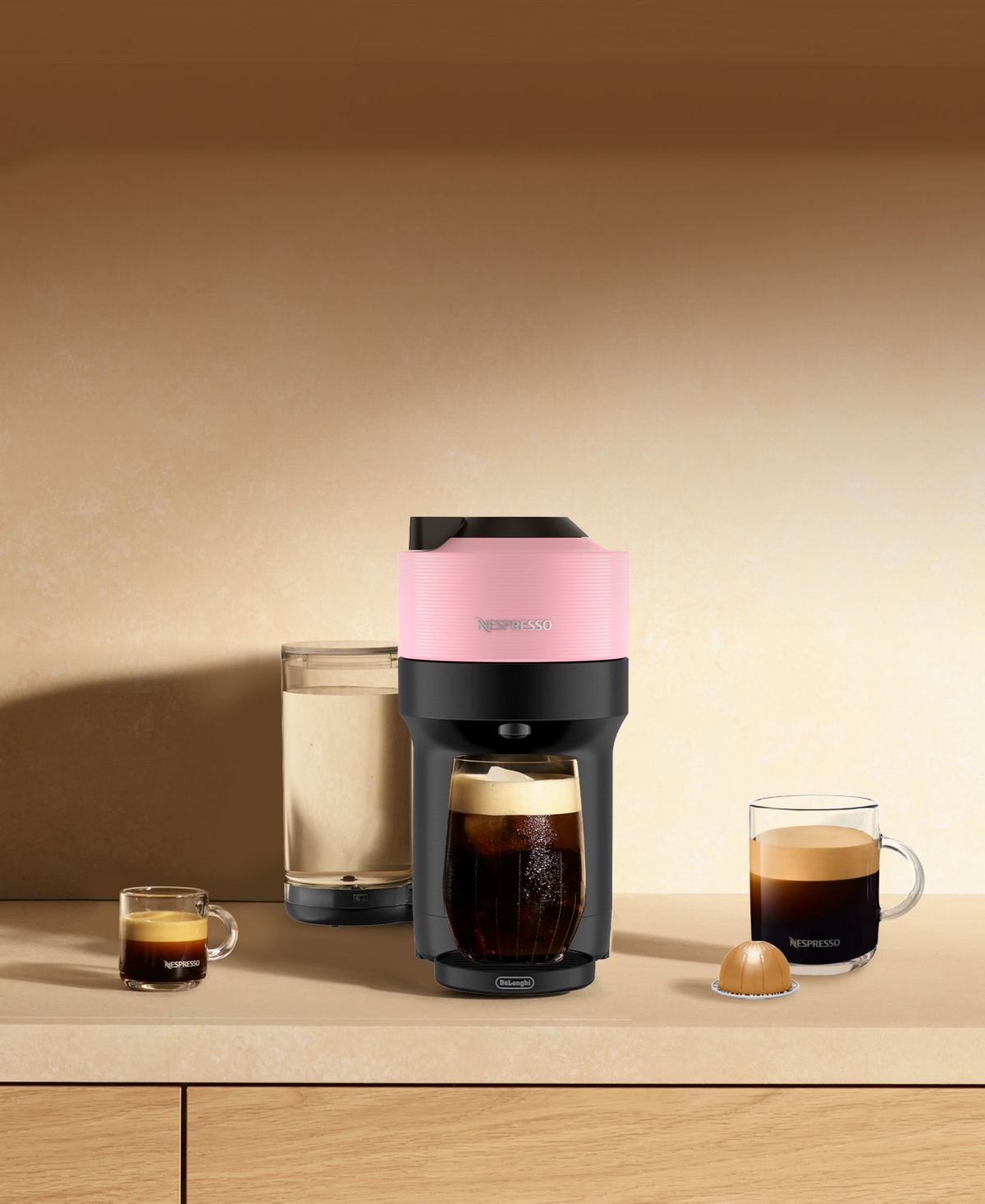 Nespresso Vertuo Pop+ Coffee And Espresso Maker By Delonghi With Milk Frother, Candy Pink In Pink