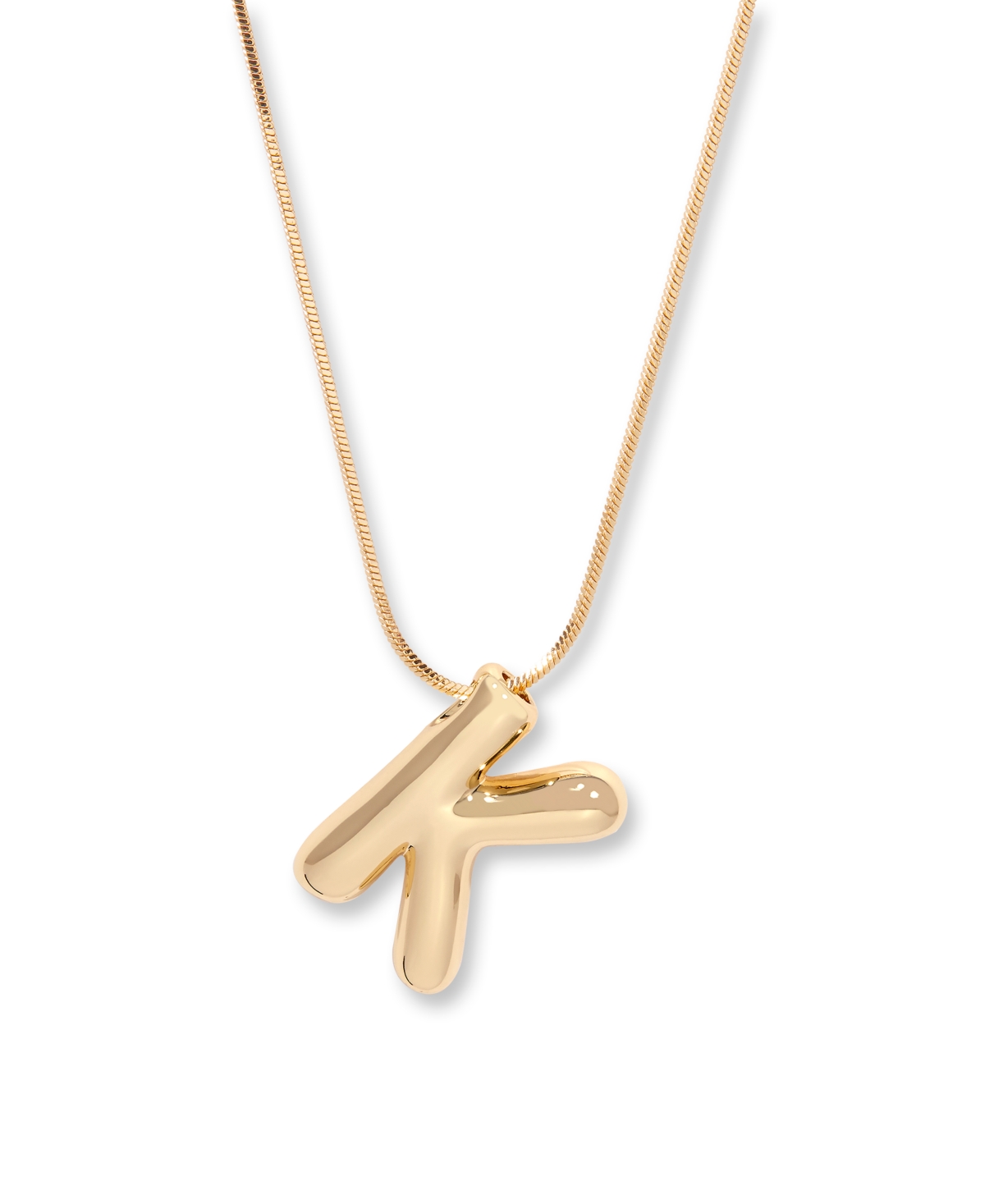 Brook & York Gold Plated Pippa Bubble Initial Short Pendant Necklace