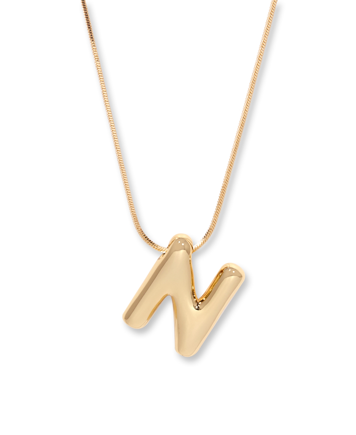 Brook & York Gold Plated Pippa Bubble Initial Short Pendant Necklace In Gold