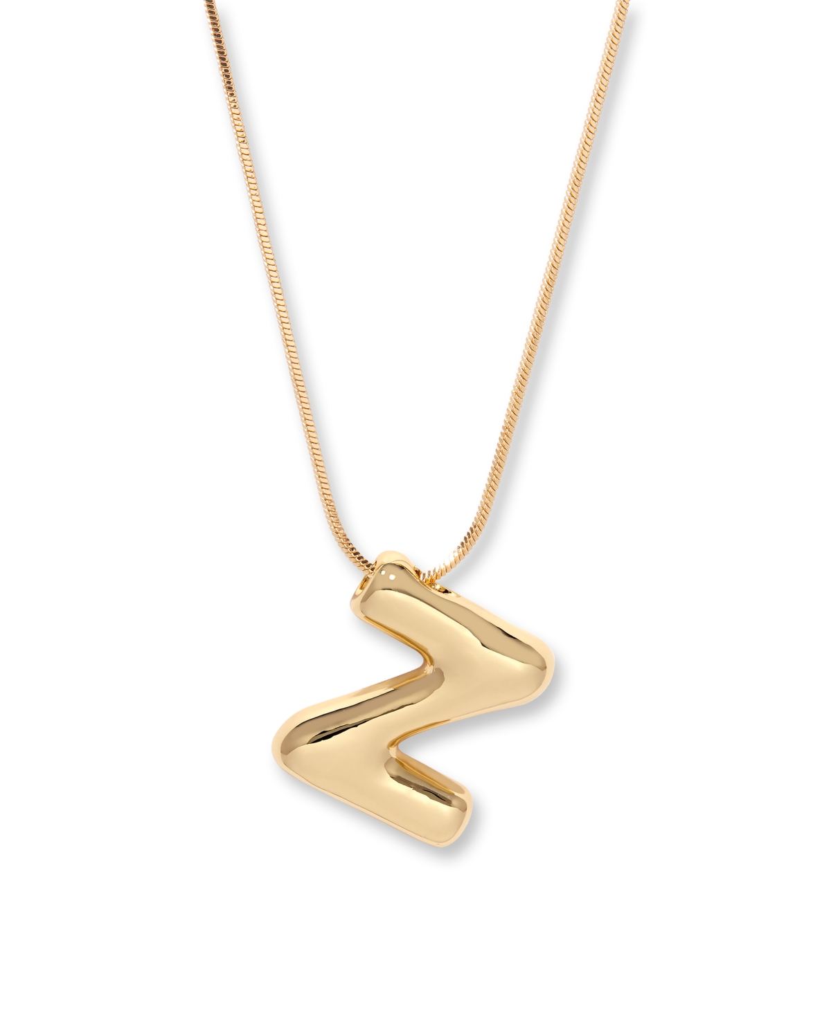 Brook & York Gold Plated Pippa Bubble Initial Short Pendant Necklace