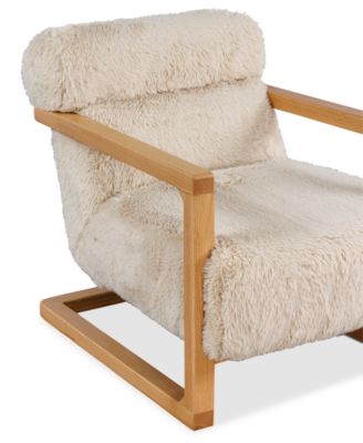 Michola Wood Accent Chair, Macy's Exclusive