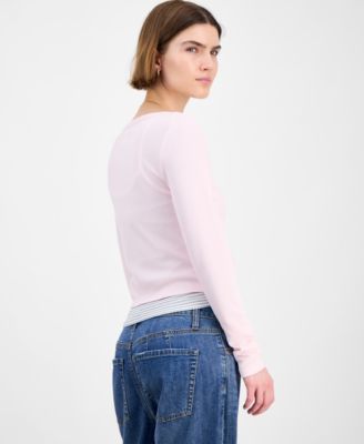 Juniors' Waffle-Knit Tank Top & Cardigan Set