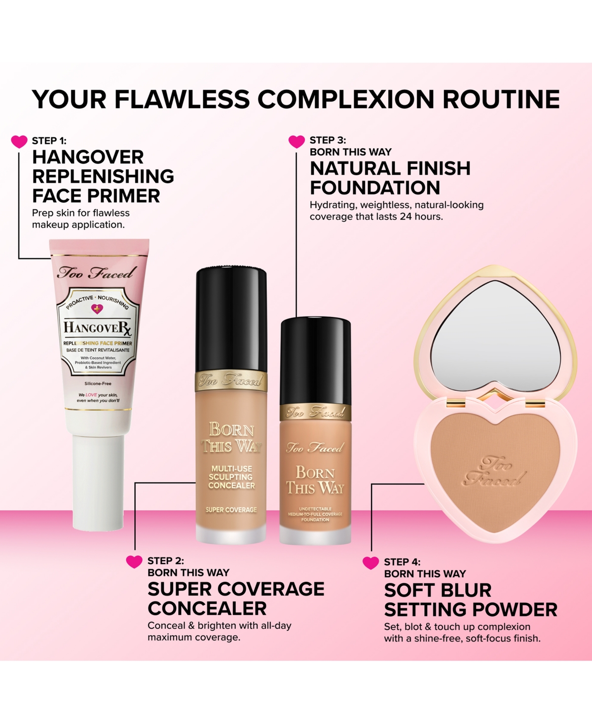 Too Faced Born This Way Undetectable Medium-to-full Coverage Foundation, 1 Oz. In Brown