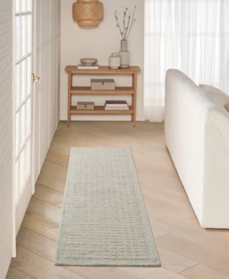 Pure Grids PGR01 2'2"x7'5" Runner Area Rug