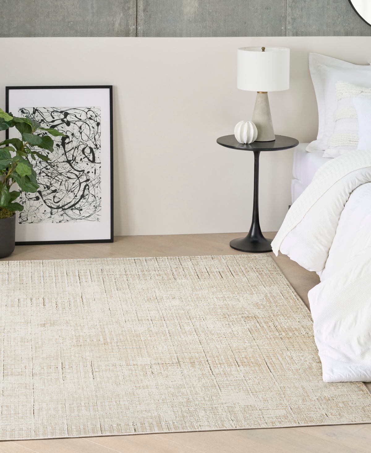 Dkny Grand Street Grn02 3'9"x5'9" Area Rug In Neutral