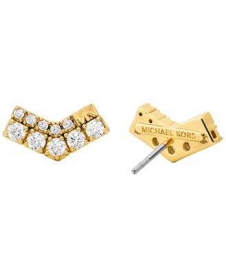 Cubic Zirconia Pave Stud Earrings