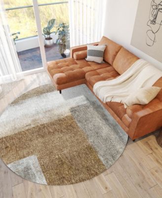 Boca Washable BO1 8'x8' Round Area Rug