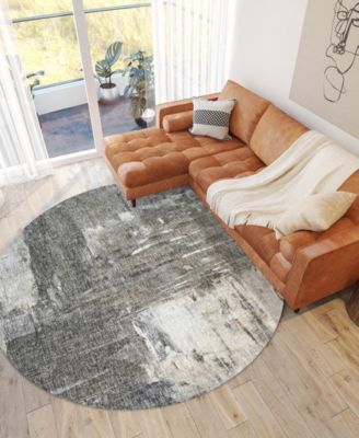 Boca Washable BO2 8'x8' Round Area Rug