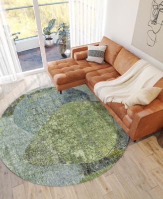 Boca Washable BO11 8'x8' Round Area Rug