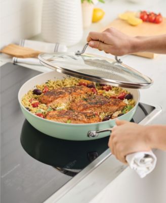 Hard-Anodized Ceramic Induction 12.5" Skillet with Lid