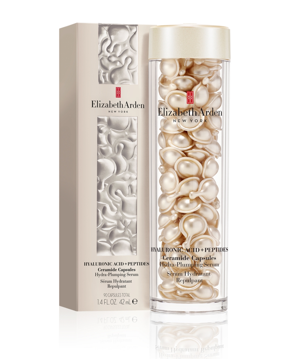 Elizabeth Arden Hyaluronic Acid + Peptides Ceramide Capsules Hydra-plumping Serum, 90-pc. In Transparent