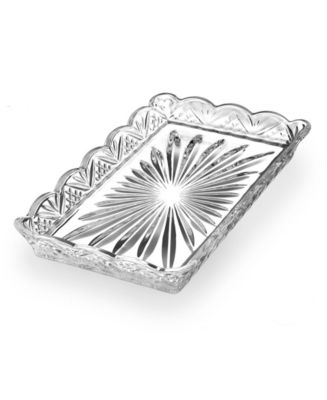 Godinger Dublin Crystal Scalloped Serving Tray - Macy's