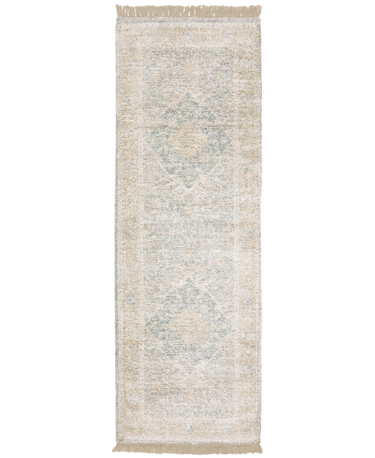 Oriental Weavers Malabar 45307 2'6"x8' Runner Area Rug In Gray