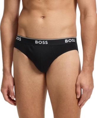 Men's Power 3-Pk. Tipped Logo Waistband Briefs