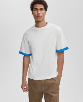 Mode of One - Men's Short-Sleeve Reverse-Sleeve Cotton T-Shirt