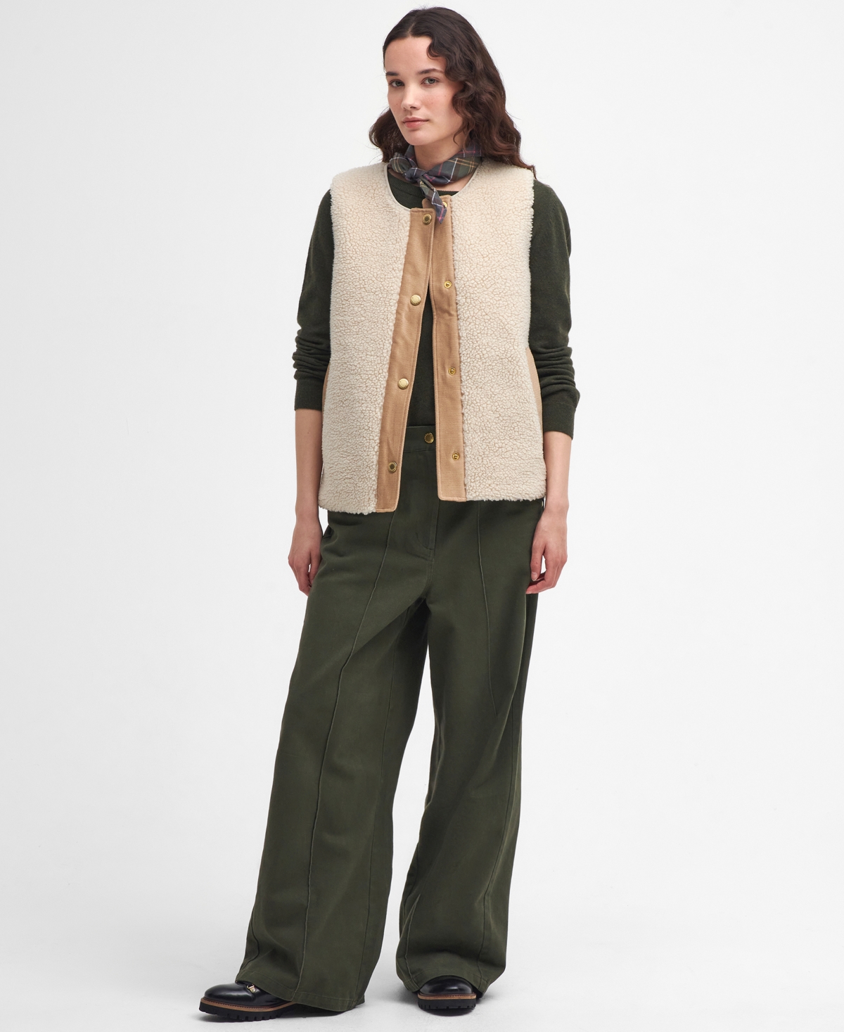 Barbour Women's Dulsie Faux-fur Vest Liner In Neutral