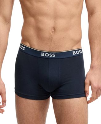 Men's Power 3-Pk. Tipped Logo Waistband Trunks