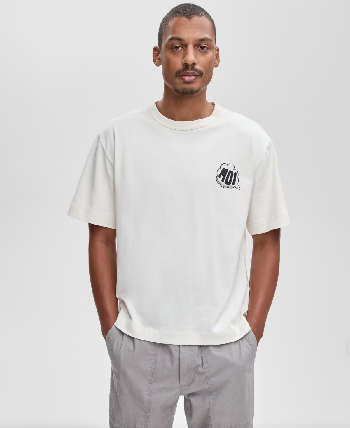 Мужская спортивная футболка свободного покроя с коротким рукавом и круглым вырезом горловины с графическим рисунком