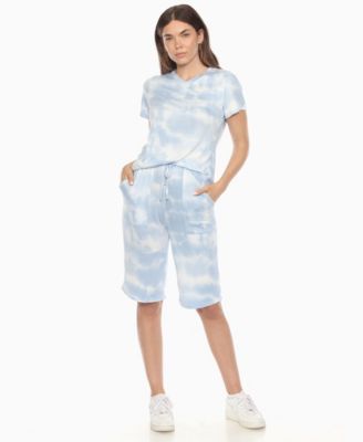 Women's Short Sleeve and Capri Lounge Set