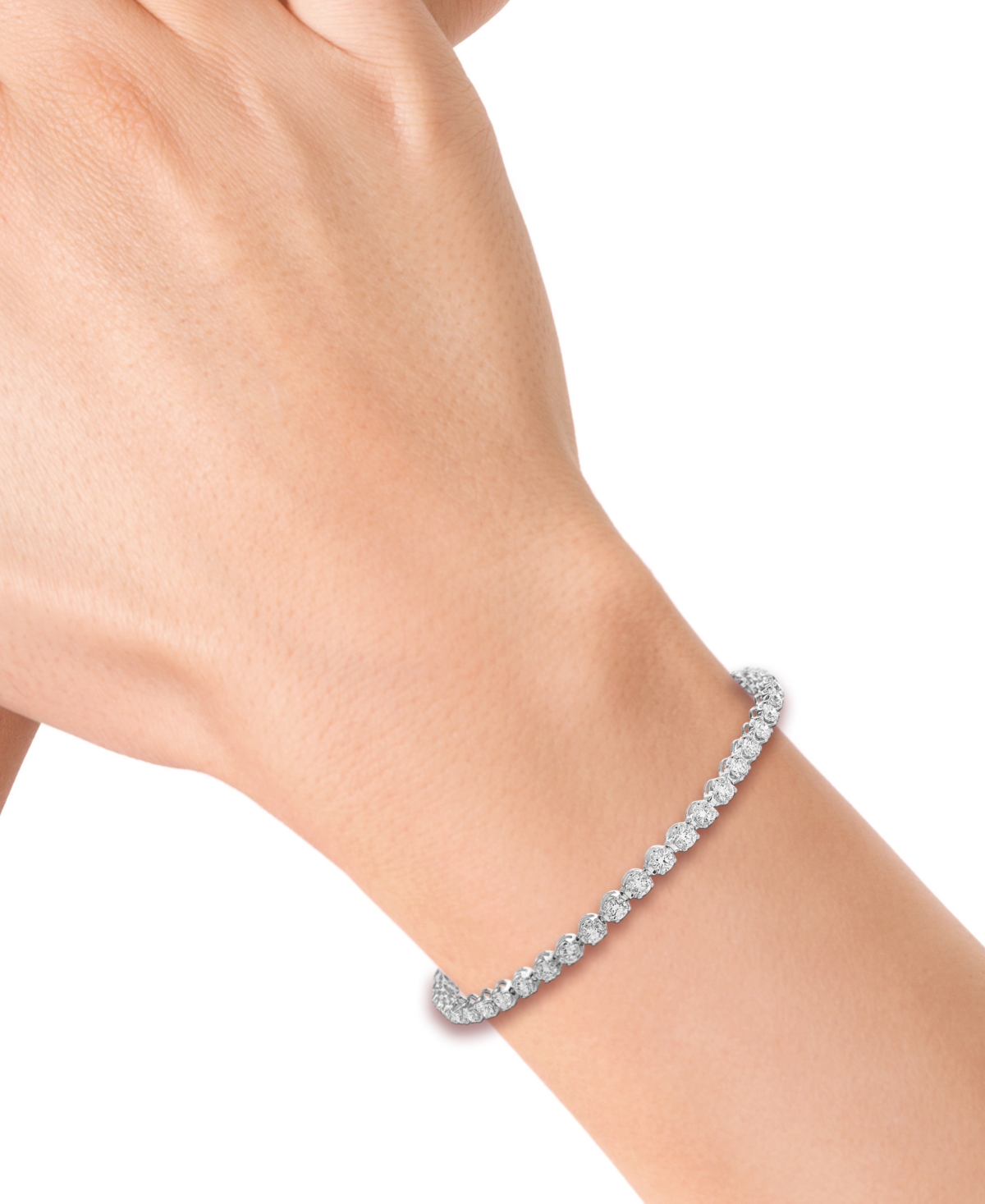 Effy Collection Effy Lab Grown Diamond Tennis Bracelet (3 Ct. T.w.) In 14k White Gold In Gold