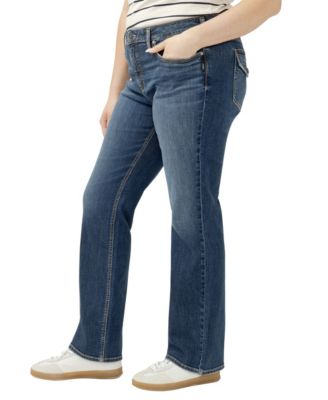 Plus Size Elyse Mid Rise Comfort Fit Bootcut Jeans