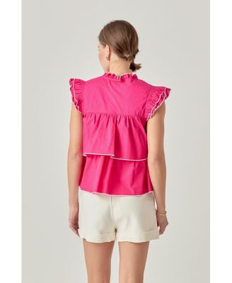 Women's SLEEVELESS TIERED TOP