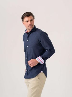 Cotton Cashmere Long Sleeve Shirt