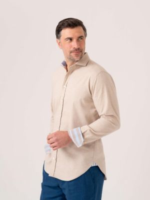 Cotton Cashmere Long Sleeve Shirt