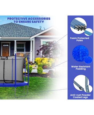 12 FT Round Trampoline Set with Safety Enclosure System - Backyard Trampoline - Outdoor Trampoline for Kids - Adults