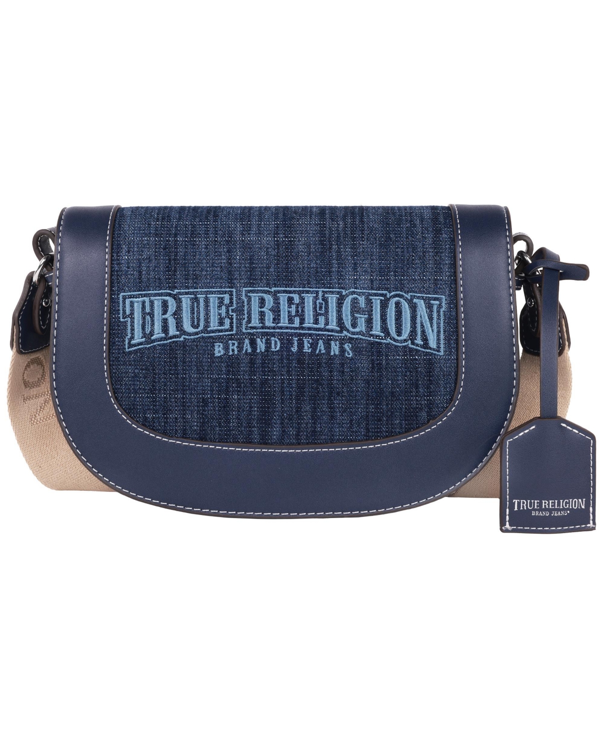 Dark Denim Logo Saddle Bag - Dark denim
