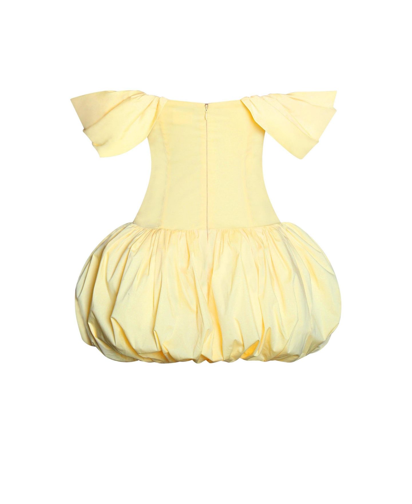 Женское платье Miss Circle Umika Butter Yellow Bubble Hem Mini, цвет: Жёлтый — фото 11