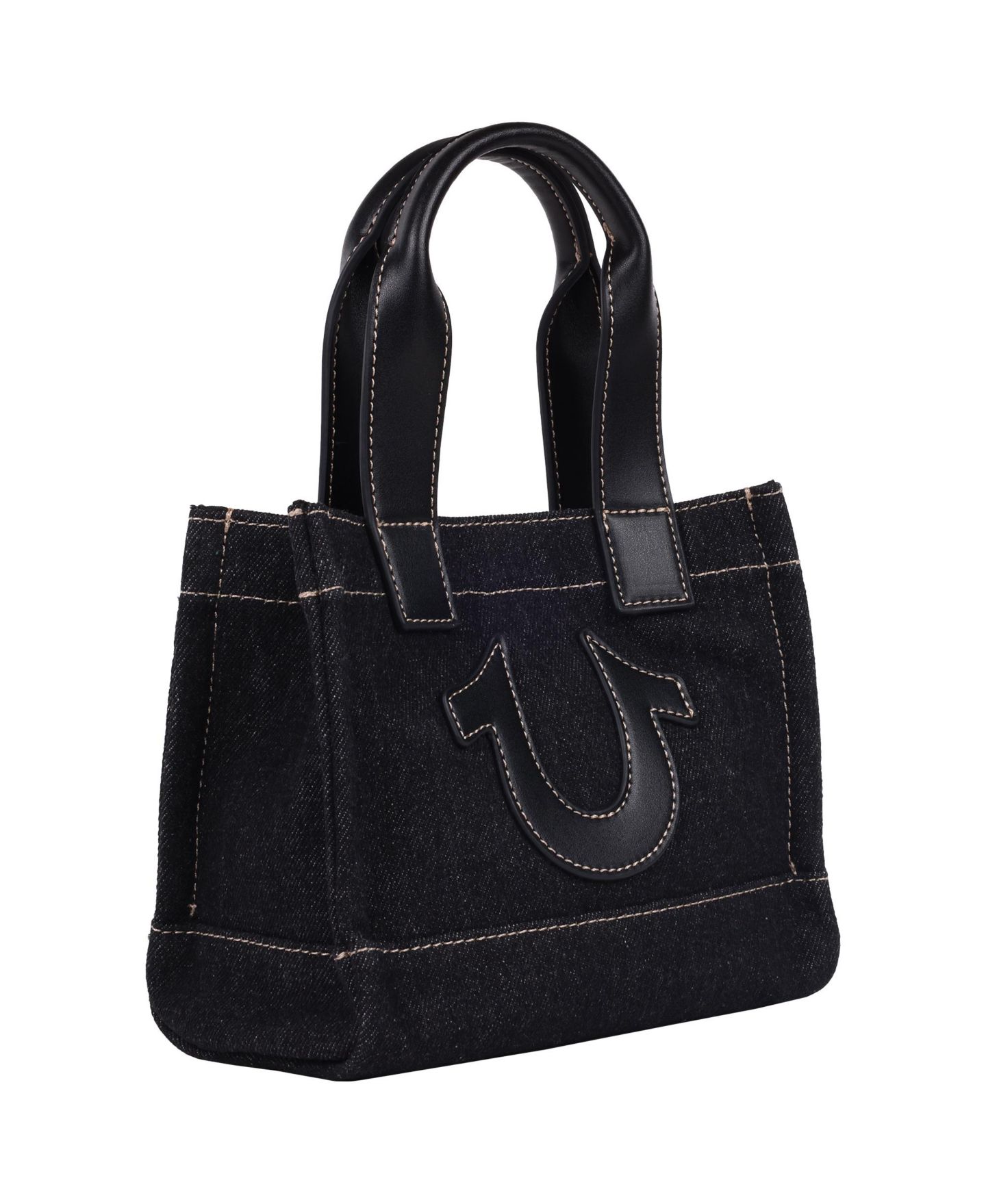 Женская сумка True Religion Mini Denim Tote, цвет: Чёрный — фото 3