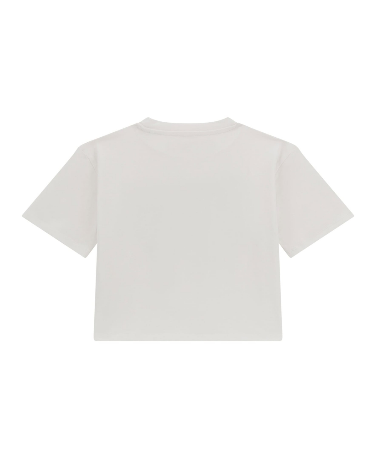 Guess Big Girls Short Sleeve With Rhinestone Logo T-shirt In White