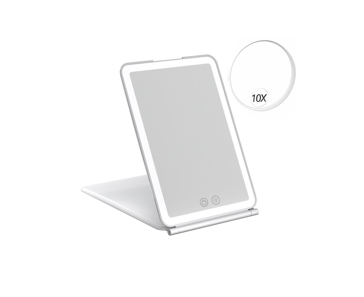 Led Travel Mirror - White
