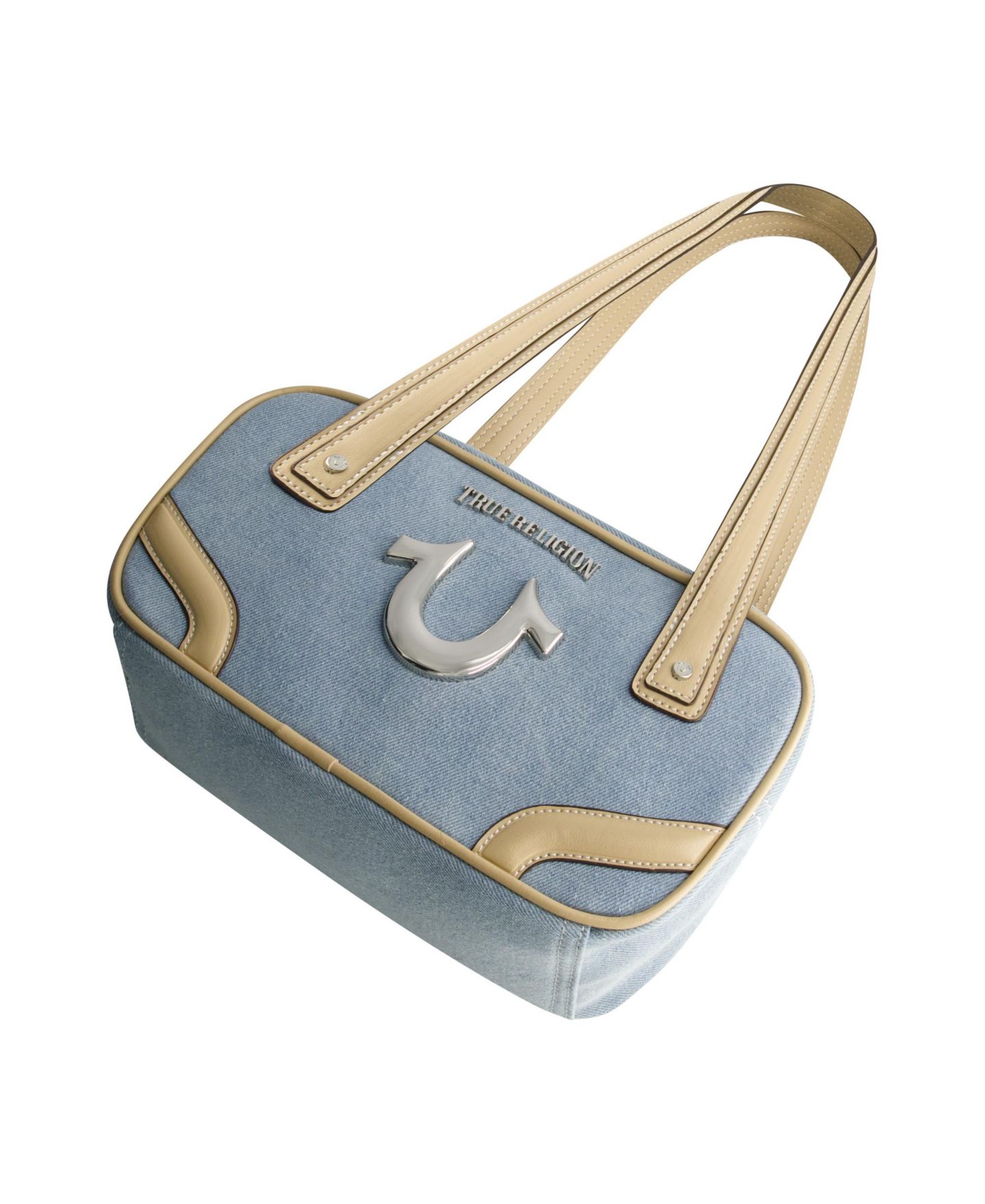 Женская сумка True Religion Small Denim Bowling Satchel, цвет: Джинсовый — фото 5