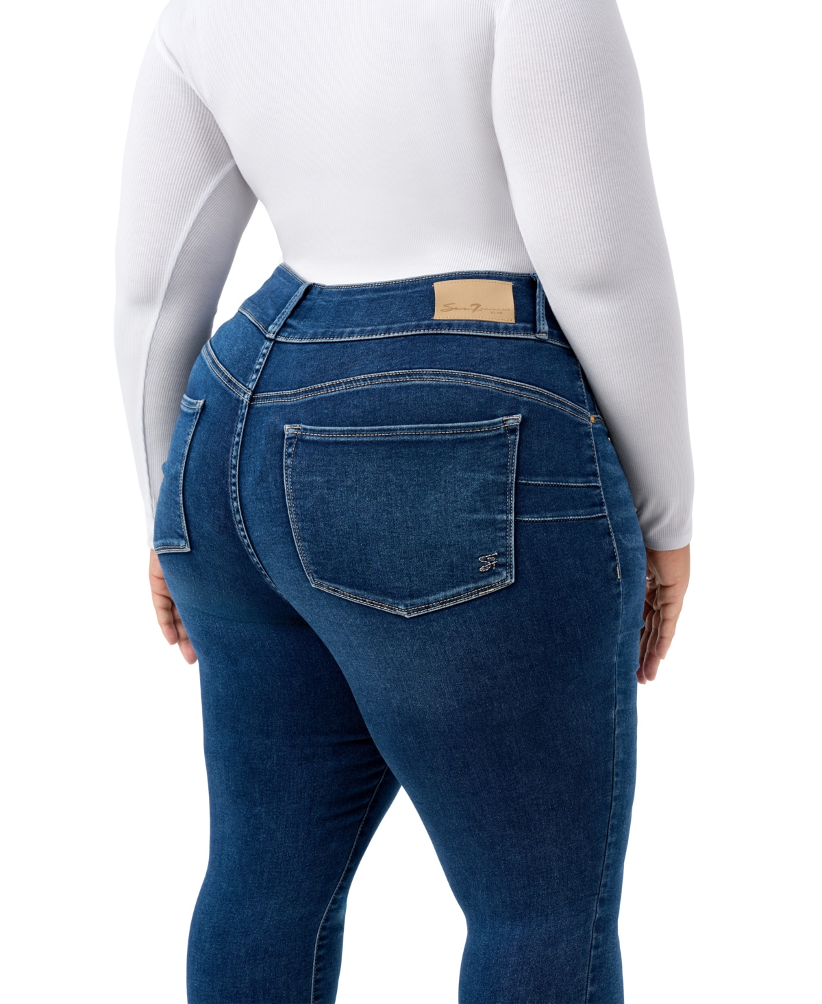 Seven7 Plus Size High Rise Curvy Legging Jeans